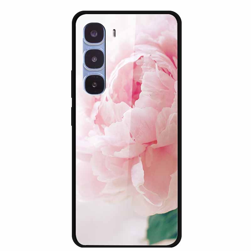 Funda de Lujo Para Infinix Hot 60 Pro X6885 Cubierta de Cristal Templado para Fundas de Teléfono Infinix Hot 60 Pro Animales de Moda Protectora Funda