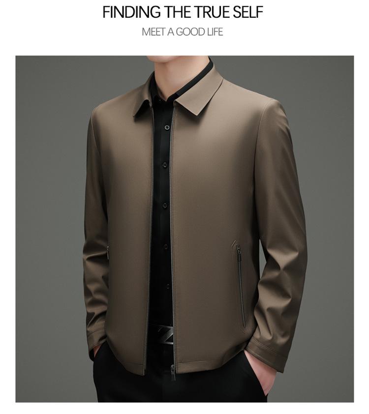 2026 Spring Men's Lapel Jacket: Dad-Style, Business Casual & Fashionable Outerwear
