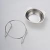 Stainless Steel Elevated Cat Bowl Tilted Raised Cat Bowl with Metal Stand