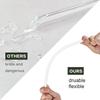 Replacement Straws Reusable Plastic Straws With Cleaning Brush Semi-Transparent Pe Food Grade Straws