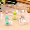 1pc Container Single Box and Set Options Small Lovely Portable Contact Lens Travel Eyewear Case Bag Box