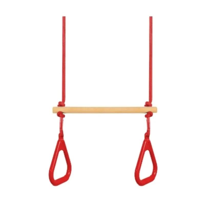 Adjustable Trapeze Swing Gym Bar with Rings Ergonomic Sensory Play Equipment Adults Backyard Playground Outdoor indoor Fitnes