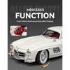 1/24 Scale Benz 300SL Classic Car Alloy Metal Diecast Car Model Sound & Light Collect Hobby Desktop Decorative Ornament Gift
