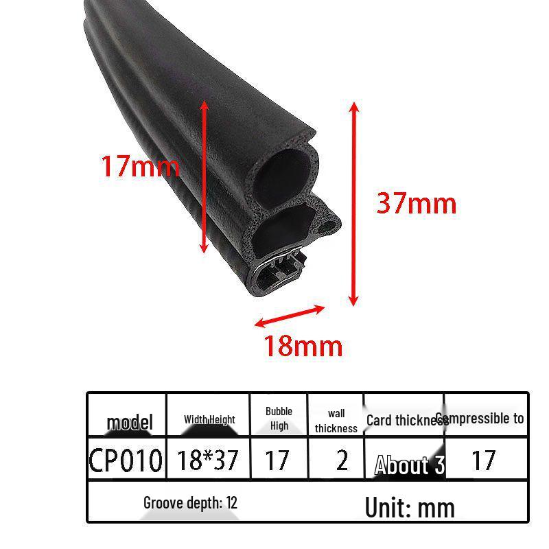 Customizable EPDM U-Shaped Rubber Sealing Strip for Electrical Cabinets and Car Doors