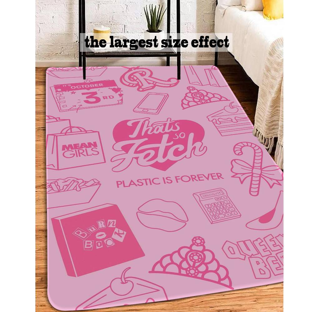 M-Mean Girls B-Burn Book Floor Mat INS Style Soft Bedroom Floor House Laundry Room Mat Anti-skid Household Carpets