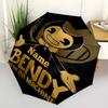 1BUC Bendy and Ink Machine Nume Personalizat Deschidere/Închidere Automată, Cadru Durabil cu 8 Nervuri Umbrelă Compactă de Călătorie pentru Bărbați și Femei D1222074
