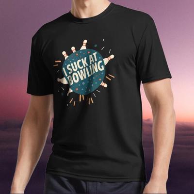 Neues Shirt Ich bin schlecht im Bowling-8 Aktives Logo T-Shirt Lustig Größe S bis 5XL