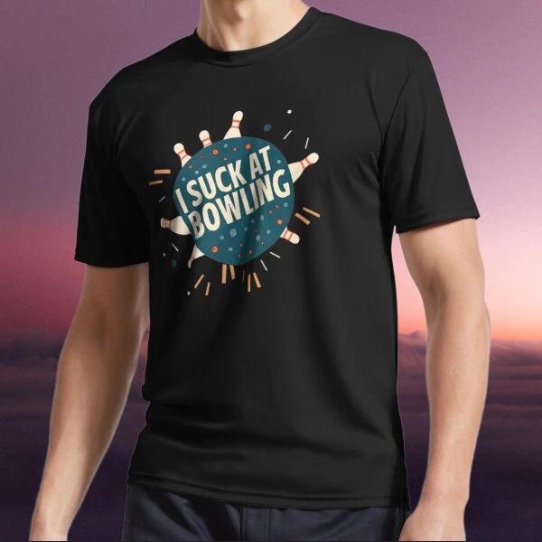 New Shirt I Suck At Bowling-8 Active Logo T-Shirt Funny Size S to 5XL S