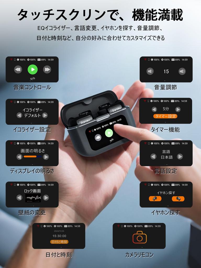 Ultimate Sound Experience Earaku AirCuff Wireless Ear Cuff No Ear No Sound Incus Algorithm Bone Conduction Audio Smart Touch Bluetooth Up to 24 Hours