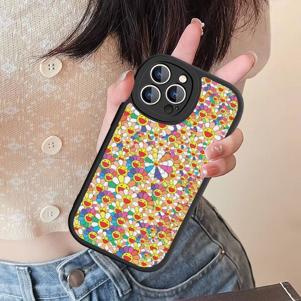 

Японский Artisti M-murakami T-takash Чехол для телефона Для IPhone 16 15 14 13 12 11 Pro Max Plus Мягкий кожаный чехол iPhone 14