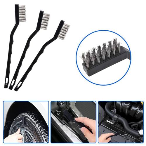 Samcos 3-Piece Wire Brush Set, Stainless Steel, for Cleaning, Rust, and High-Brightness Cleaning