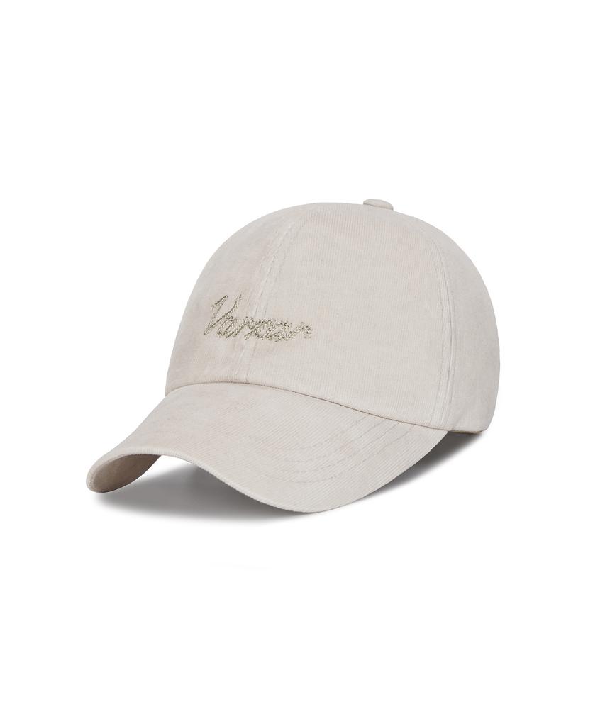 Bajal Chain Logo Corduroy Og Fit Ball Cap Cream