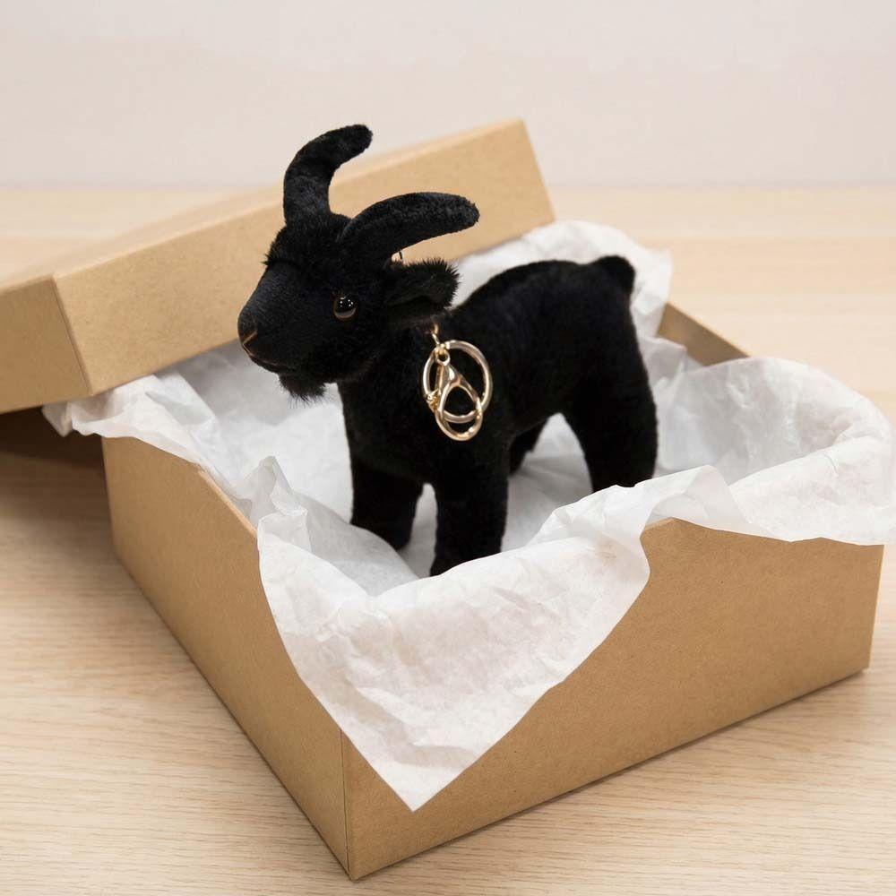 Simulation White Lifelike Goat Pendant Cute Mini Goat Plush Doll Bags Decor