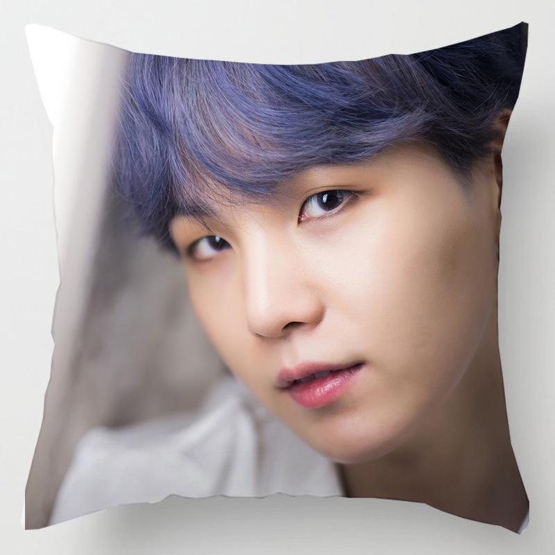 Cozy 45cm Kpop Bts Bangtan Boys Cushion Cover Decorative Soft Pillow Case For Home
