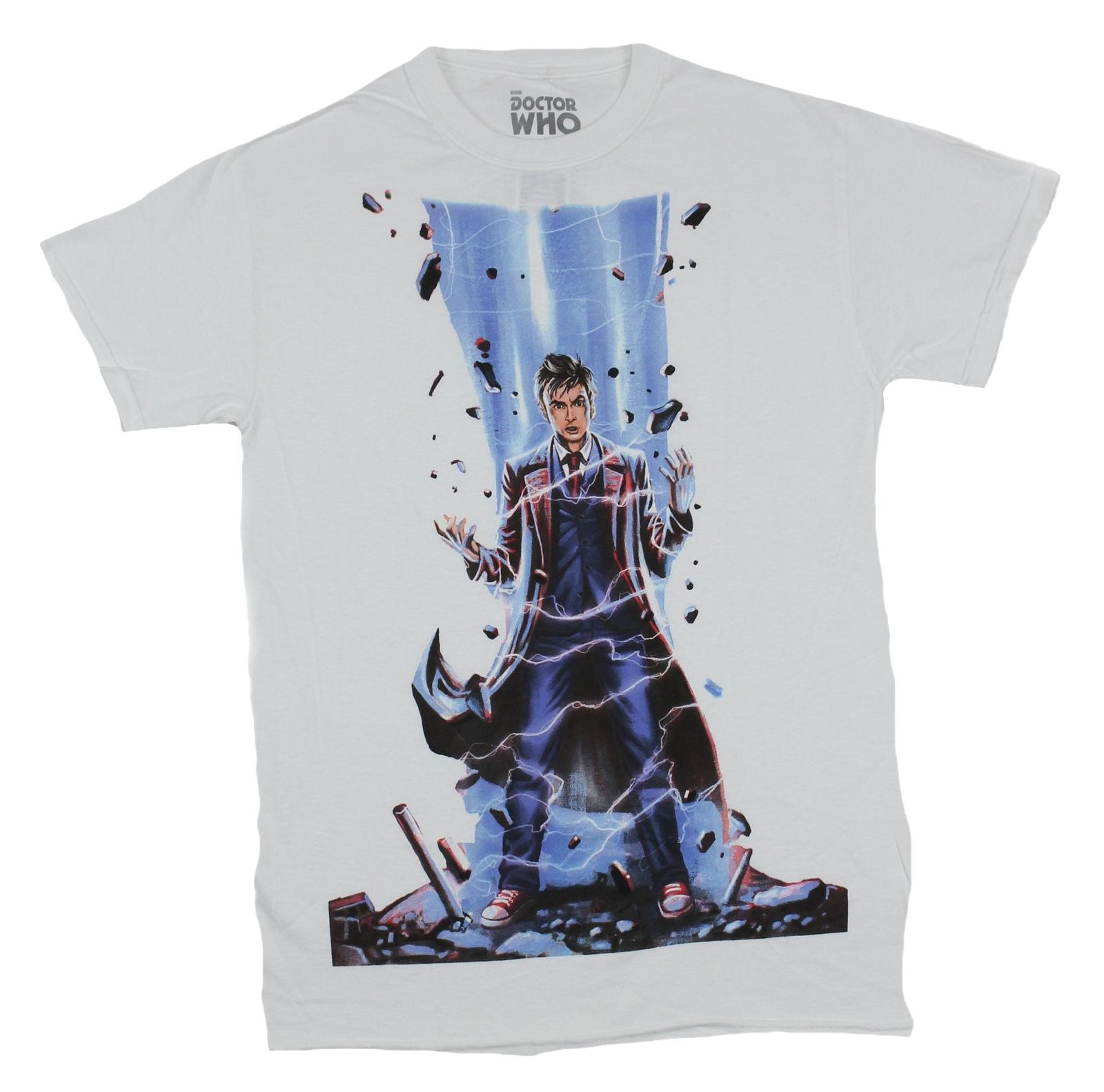 Doctor Who Adult New T-Shirt - Electrified Painting of the 12th Doctor Pic XXXL