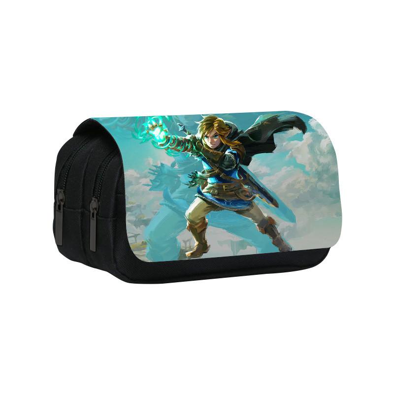 

Legend Of Zelda Double Layer Pencil Case With Nylon Material For Students Organizer Storage Style 3