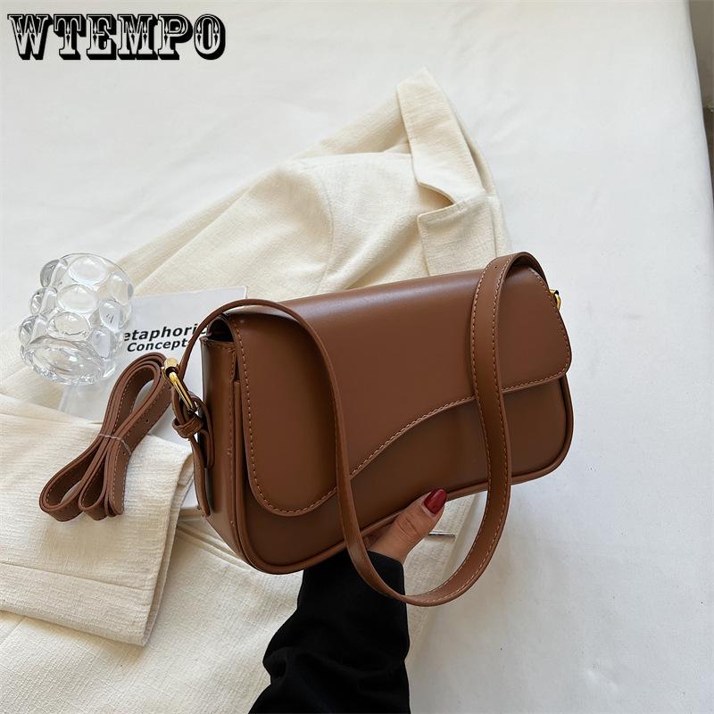 Klappe Magnetschnalle Schulter Umhängetasche Arbeit Pendler Mode Einfache Achselhöhle Kleine Quadratische Tasche Handheld Orgel Damentaschen