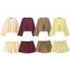 Damen Kimono-Stil Knittereffekt Jacke und High-Waist Shorts Lässiges Set