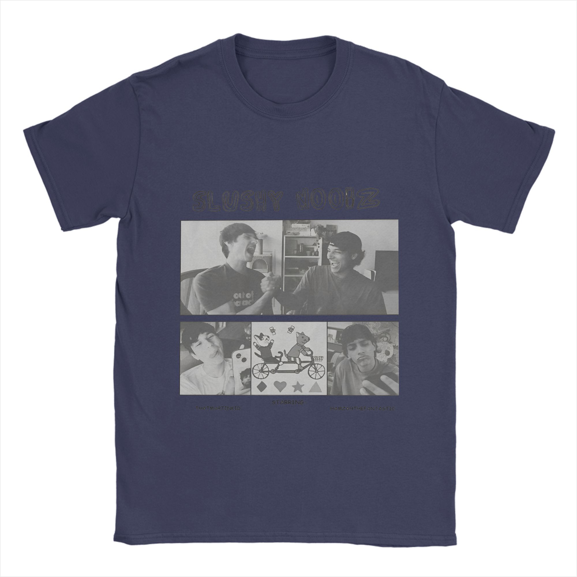 

Мужские футболки SLUSHY NOOBZ Смешной постер Одежда из чистого хлопка Потрясающая футболка с коротким рукавом и круглым вырезом Идея для подарка Футболка 4XL