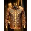 Long Sleeve Button Up Luxury Golden Shirt Chinese New Year Dragon 3d Print Hawaiian Shirt Men Women Fashion Eagle Design Blouse