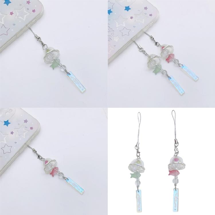 Multipurpose Jellyfish Chimes Phone Charm for Phones and Keys Decoration Handmade with Scratch Resistant Materials