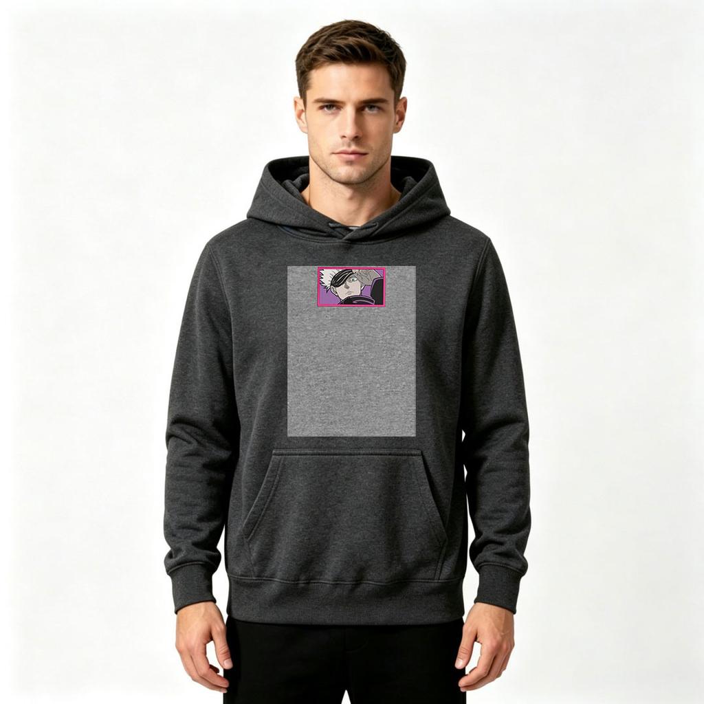 Men's Print Pullover Hoodie Casual Anime Character Pattern Long Sleeve Sweatshirt