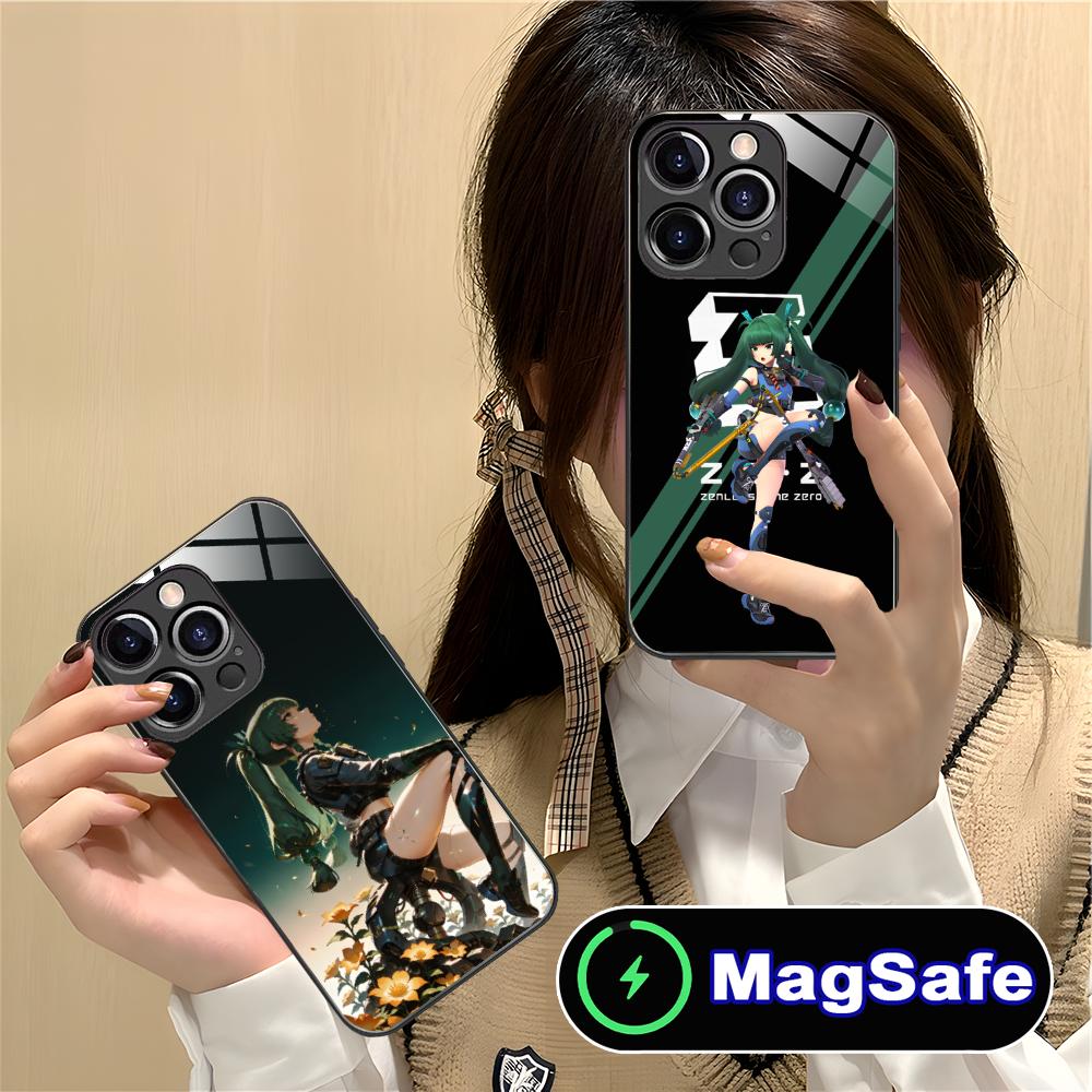 Zenless Zone Zero QingYi Phone Case for iPhone 17 16 15 14 13 12 11 Air Pro Max Plus Mini MagSafe Glass Colorful Cover Cover