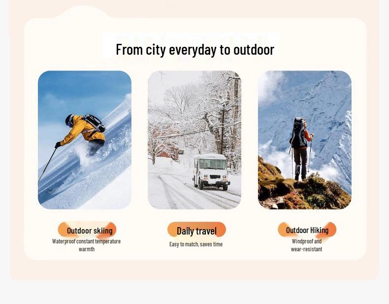 Kids' Windproof Waterproof Fleece-Lined Skinny One-Piece Casual Pants for Boys and Girls