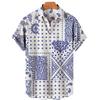 Fashion Short Sleeve Hawaiian Men's Shirts Summer Casual Tops Beach Party Vacation Shirts Outdoor Men's and Women's Shirt