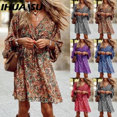 Women's Fashion Summer Spring V-Neck Casual Dresses