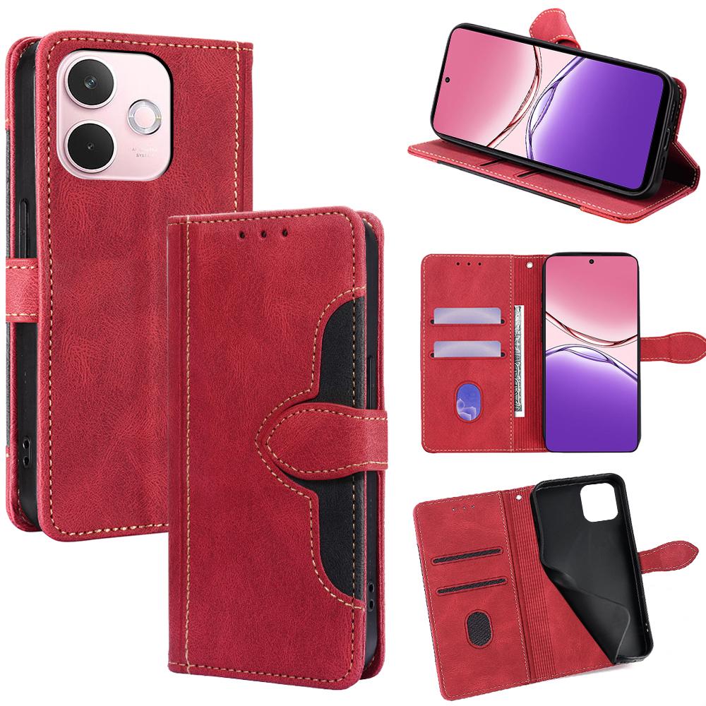 For Oppo A5 Pro 4G (Global)/5G (Global)/A5 Energy 5G (China) Case Leather Wallet Phone Cover with Straw Hat Magnetic Clasp