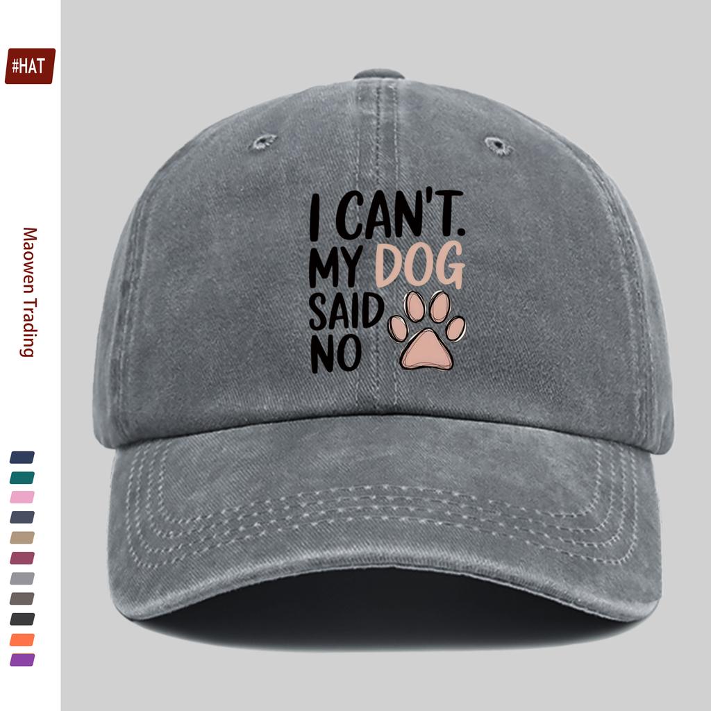 pc Casual Elegant Pink Cute Dog Paw Letter Print Baseball Cap Cute Sun Hat Trucker Decorative Hat Buckle Adjustable Papa Hat St