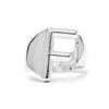 Ring - LUXENTER - Alphabet Letter F - Rhodium-plated - Adjustable Size - Silver-colored Zirconia