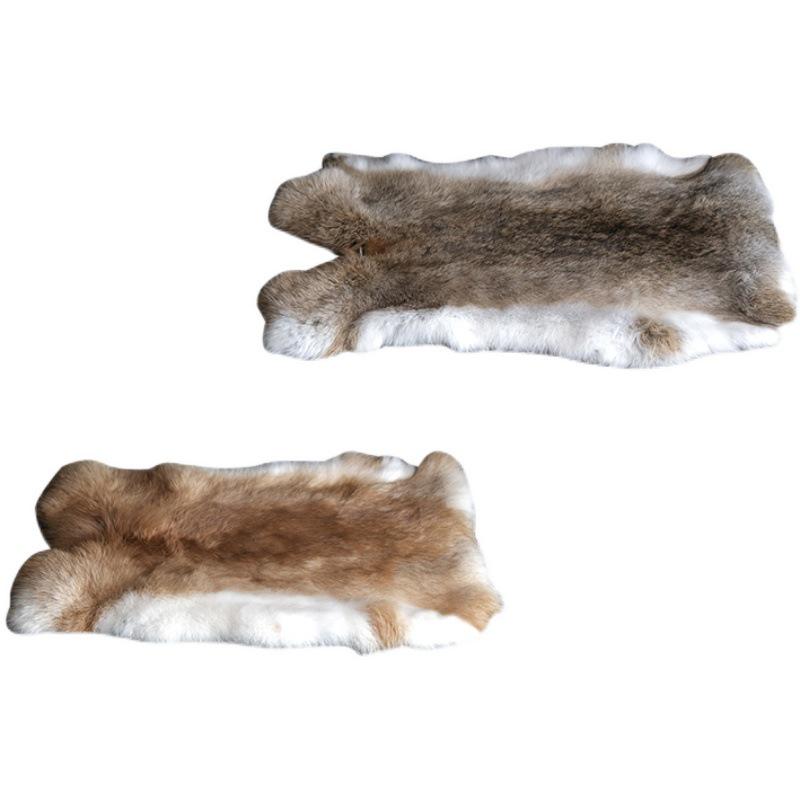 Rabbit Fur Desk Mat - Luxury Rug for Dressing Tables and Walk-in Closets, Ornament Tray Included.