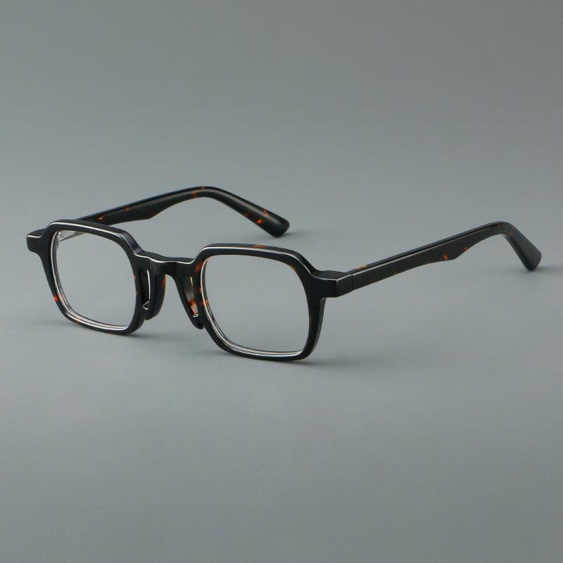 Japanese Handmade Eyeglasses Frames Retro Square Acetate Glasses Frame Optical Glasses Men and Women Eyeglass Frame морская черепаха