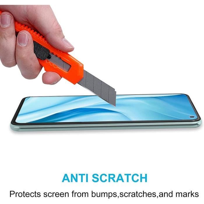 Verre Trempé pour Xiaomi Mi 11 Lite Installation Facile Anti-rayure Pack de 2