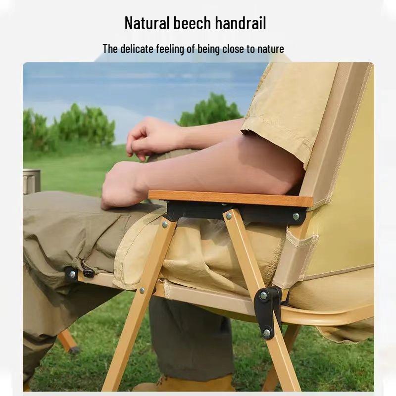 Přenosné skládací venkovní křeslo s opěrkou pro kempování, piknik, grilování, rybaření a kreslení