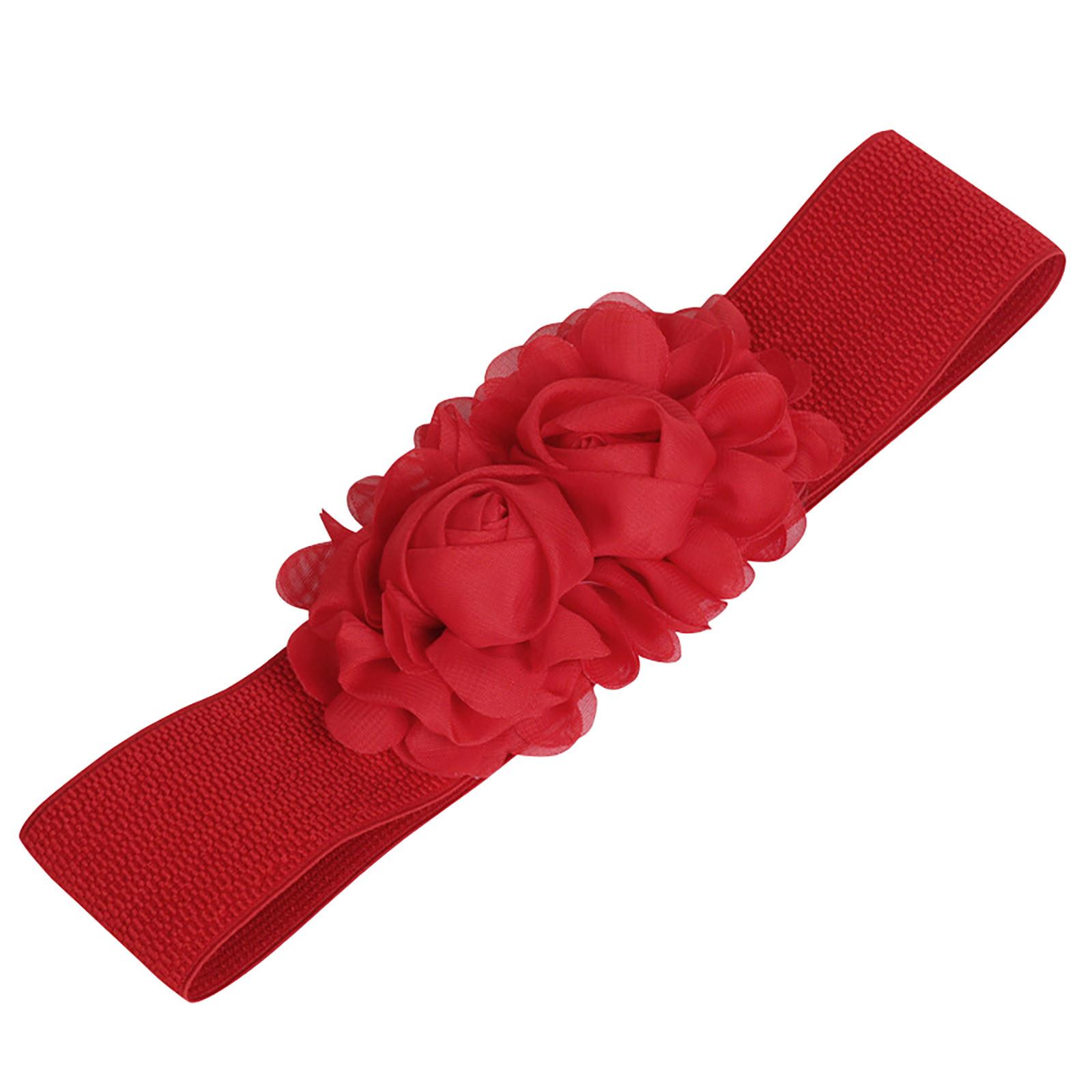 

Декоративный женский простой универсальный эластичный пояс, женский широкий шифоновый розовый эластичный пояс на талии One Size