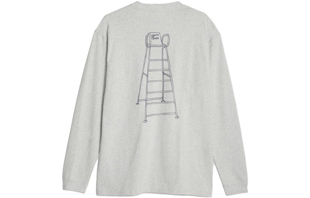 Men's T-Shirt PUMA MMQ Service Line Long Sleeve Tee T Shirt Unisex Gray