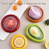 4PCs Silicone film cover+ABS Fruit and Vegetable Storage Containers Set for Fridge, Onion Storage Container, Avocado keeper,Tomato Saver,and Lemon