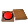 KATOMOKU Vermilion Ink Pad, Size 50, Kintsuba Shape, Solid Wood, Brown, km-67BR