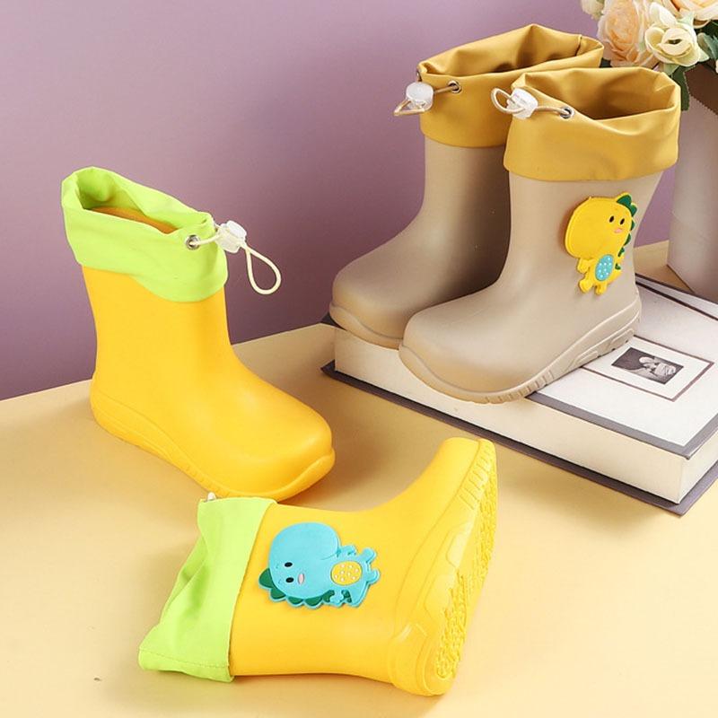Children's rain shoes cartoon frog baby rain boots wear little frog boys and girls children water shoes women waterproof children's models