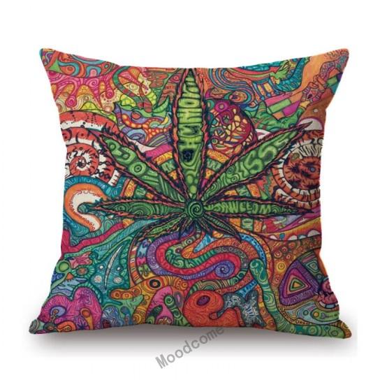 Cartoon Pop Art Hippie Modern Art Sun Girl Fashion Sofa Throw Pillow Case Cotton Linen Bench Cushion Cover Case