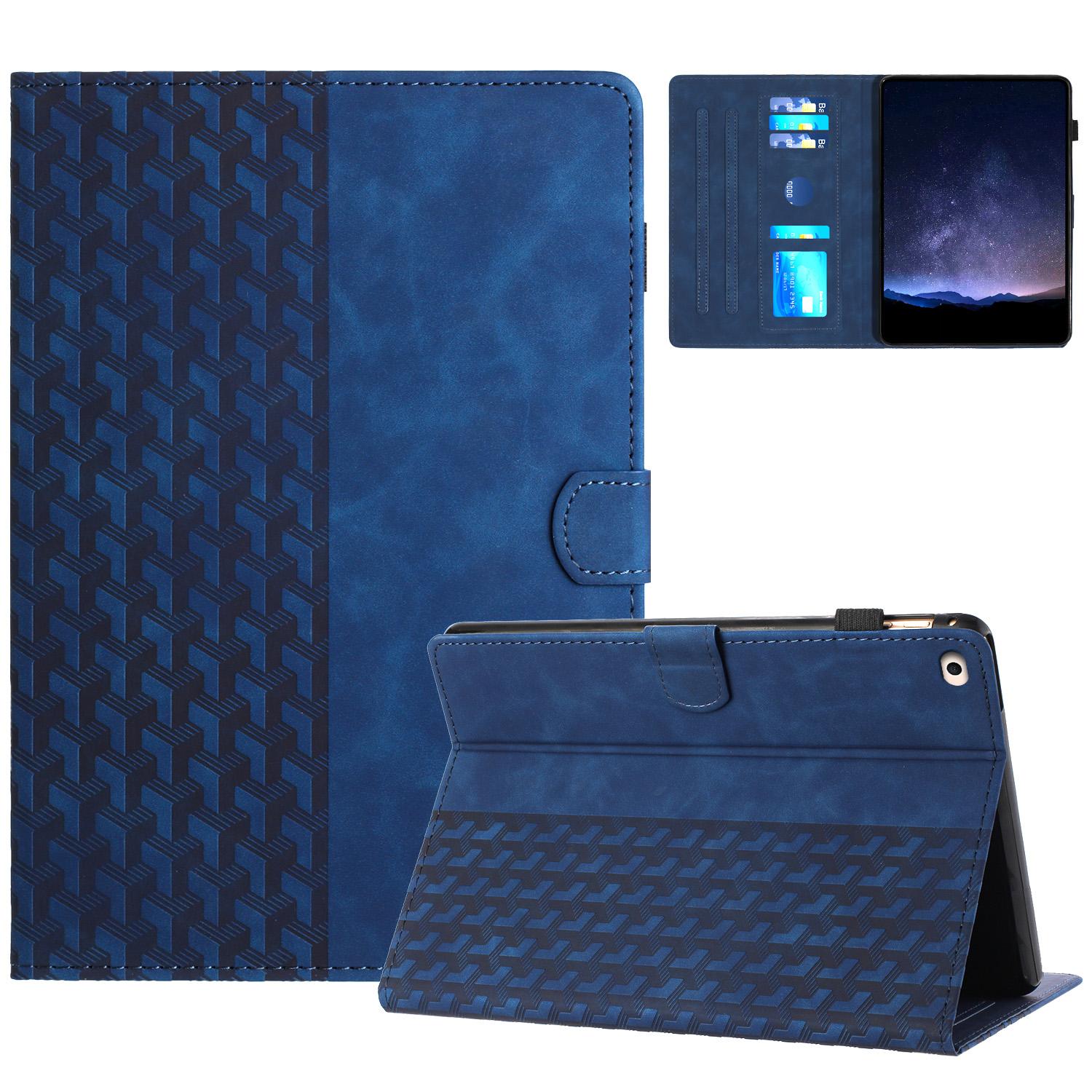 

Leather Case for iPad mini/mini 2/mini 3/mini 4/mini (2019) 7.9 inch Building Blocks Imprinted Tablet Cover Blue