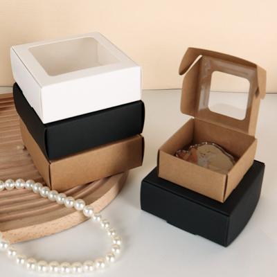 10pcs Kraft Paper Jewelry Storage Box Cookies Candy Packaging Box Wedding Birthday Party Supplies