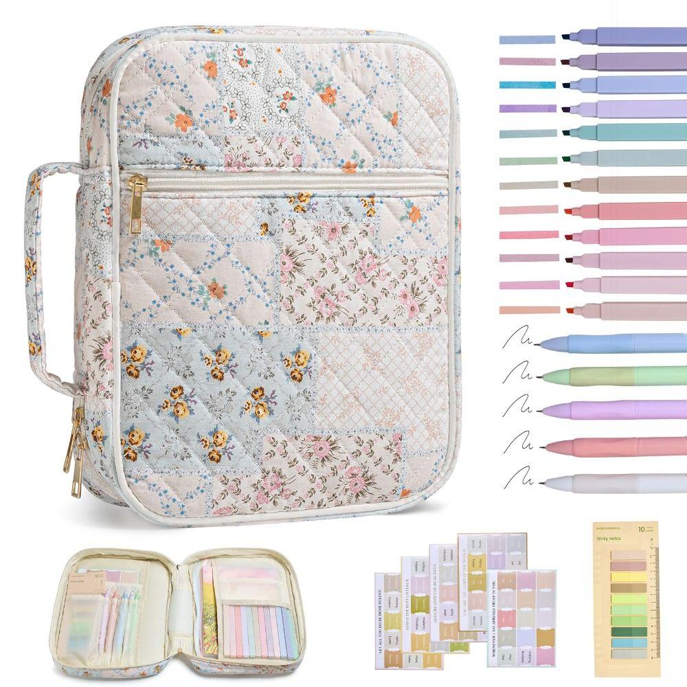 Floral Bible Cover Large Capacity Church Bag Fashion Bible Bag  for Christian Gifts