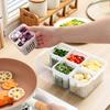 Fresh-Keeping Scallion, Ginger, Garlic Storage Box - Plastic Sealed Jar for Refrigerator