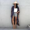 Black & White Tie-Dye Cardigan Beach Dress & Swimsuit Cover-Up