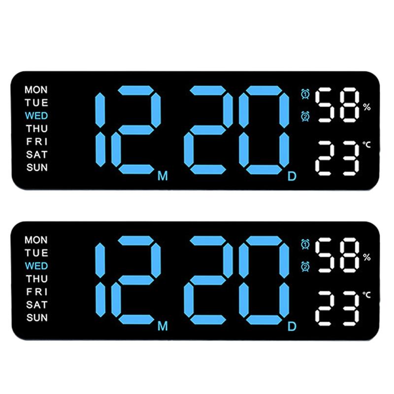 A95I-Rectangular Large Font Electronic Clock, Multi-Function With Alarm, Can Hang Or Stand In Any Space