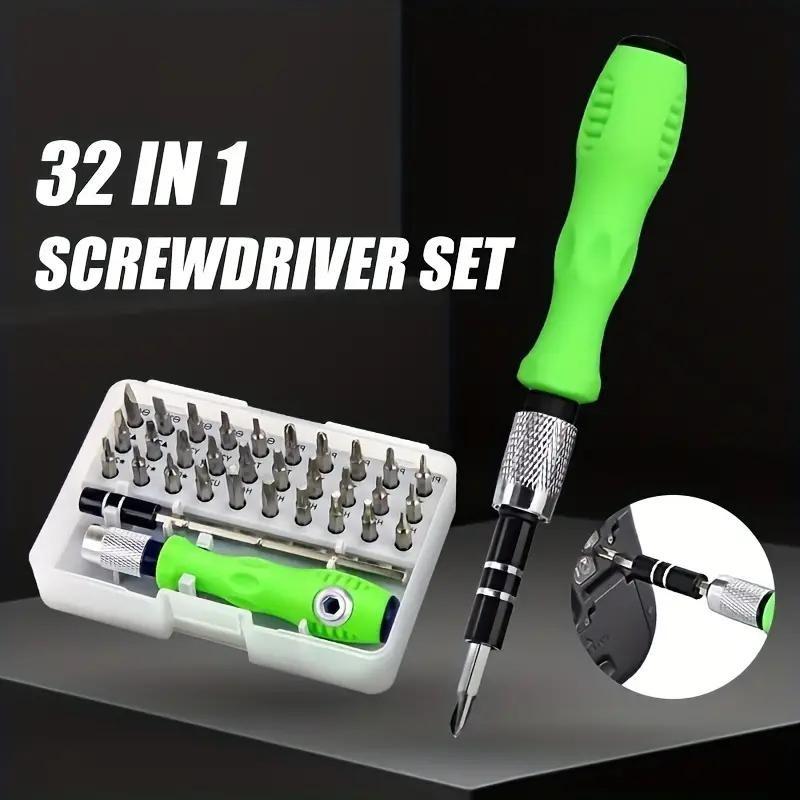 1Pc 32 In 1 Screwdriver Set, Precision Household Maintenance Tool, Cross Shaped Screwdriver Screwdriver Bit Combination